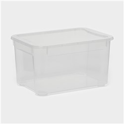 Ящик для хранения «Кристалл XS Plus», 16 л, 38,9×27,5×21,5 см, с крышкой, прозрачный
