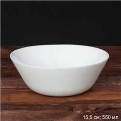 Салатник 550 мл 155 мм Евро тарелка глубокая NNW60T(WHITE) (уп 48)