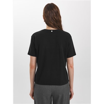 Футболка чёрная с принтом