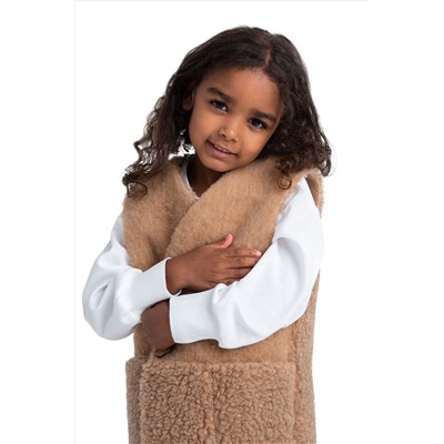 Жилет детский меховой ПЛЮША шоколад