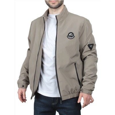 EM25057-1 BEIGE Куртка-бомбер мужская демисезонная (100 гр. синтепон)