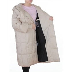 8892 LT. BEIGE Пальто зимнее женское (200 гр. холлофайбер)