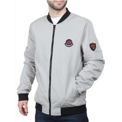 EM25056-2 LIGHT GRAY Куртка-бомбер мужская демисезонная (100 гр. синтепон)