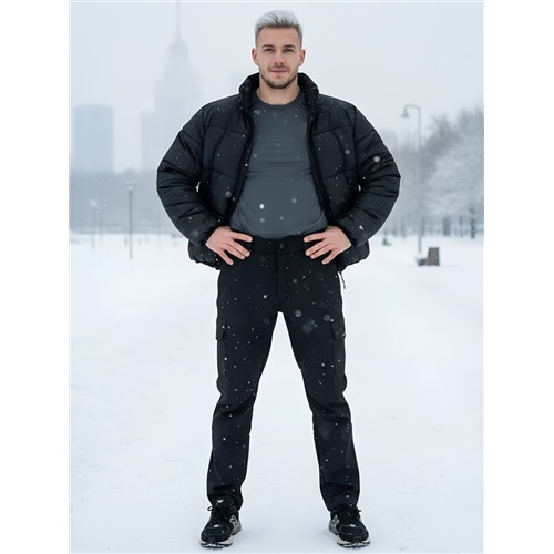 Брюки спортивные софтшелл MTFORCE мужские черного цвета 2403Ch Размеры 48 (M), Сезон Весна-осень, Пол Мужской