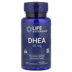 Life Extension, DHEA, 50 мг, 60 капсул