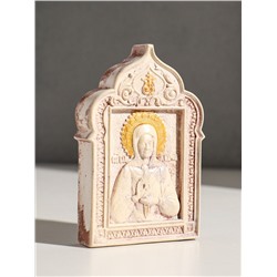 Икона «Святая Матрона», с подвесом, 12×8×2 см, гипс, роспись