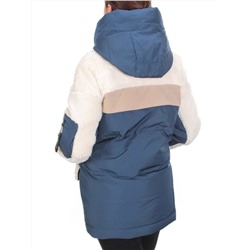 M - 2185 DARK BLUE Куртка зимняя женская MEAJIATEER (200 гр. био-пух)