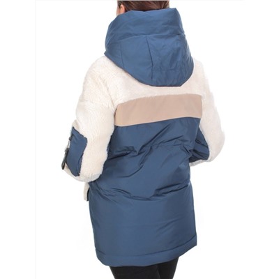 M - 2185 DARK BLUE Куртка зимняя женская MEAJIATEER (200 гр. био-пух)