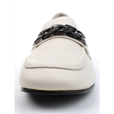 03-DCO117-2 BEIGE Лоферы женские (натуральная кожа)