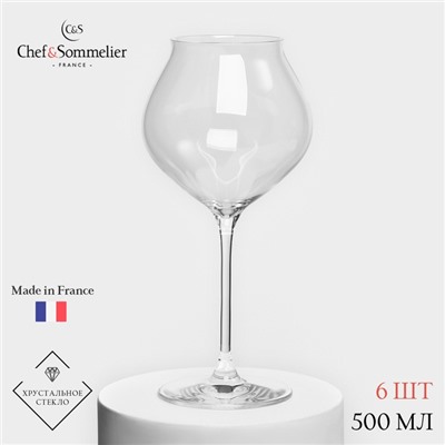 Набор бокалов для вина Chef&Sommelier MACARON, 500 мл, хрустальное стекло, 6 шт.