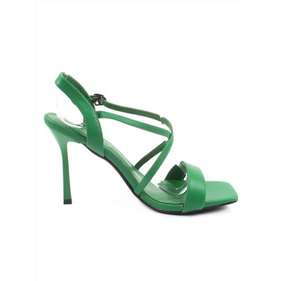 08-M89F-226LU GREEN Босоножки женские (натуральная кожа)
