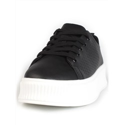 05-PDXL155-5 BLACK Кроссовки женские (натуральная кожа)