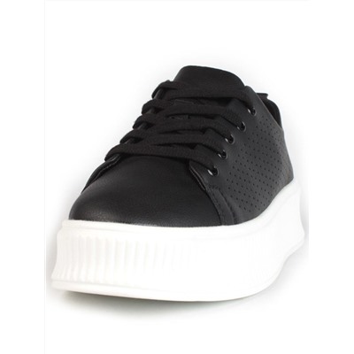 05-PDXL155-5 BLACK Кроссовки женские (натуральная кожа)