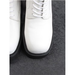 01- GZ6115-G71-N101 WHITE Ботинки демисезонные женские (натуральная кожа)