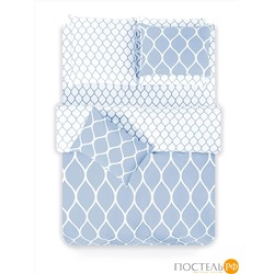 PRIME PRIVE ХАРДИ голуб КПБ 200х210-1/230х250-1/50х70-2, 4 пр., хл./сатин