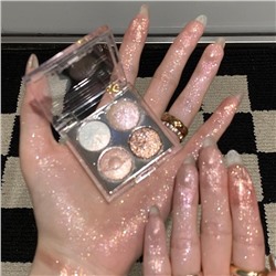 Палетка мерцающих теней 4 цвета "Космос" Dikalu, палитра 01