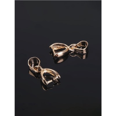 Держатель для кулона, 14×6 мм (набор 5 шт.), К214, цвет золото