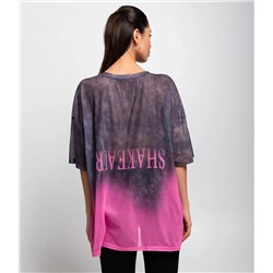 Футболка #КТ106 (10), графит,розовый