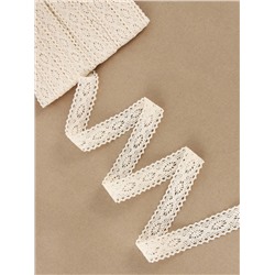 Кружево вязаное, 25 мм, 15±1 м, бежевое