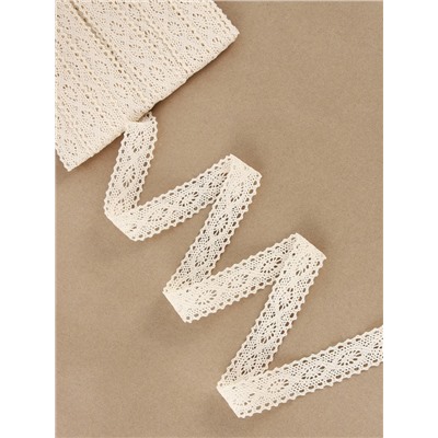 Кружево вязаное, 25 мм, 15±1 м, бежевое