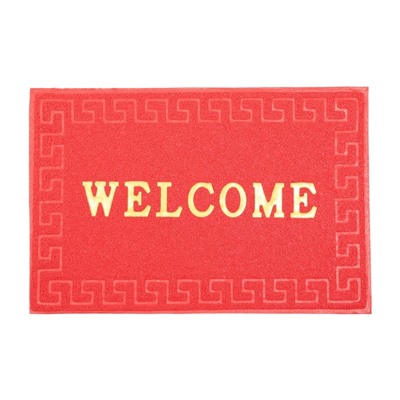 Коврик придверный "Welcome Меандр", цвет МИКС