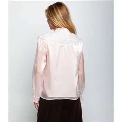 Блуза #КТ971, пудровый