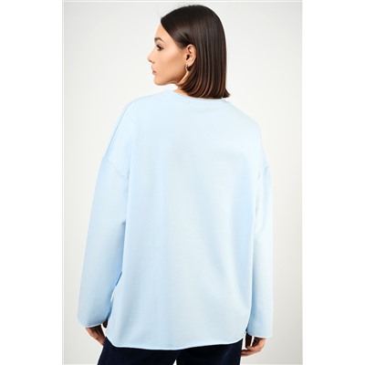 Женский лонгслив оверсайз из футера двухнитки Happyfox