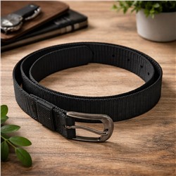 Ремень тканевый черный, арт.007.373