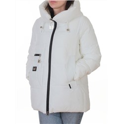 M-M07 WHITE Куртка зимняя женская (150 гр. холлофайбер)