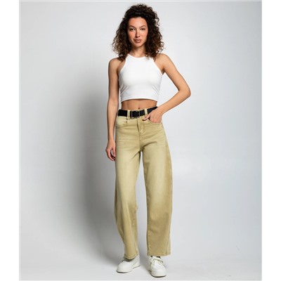 Джинсы #КТ89521, песочный