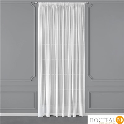 CASSIA ДАФНА бел Тюль на шт.ленте 400х300, 1пр, плстр.,