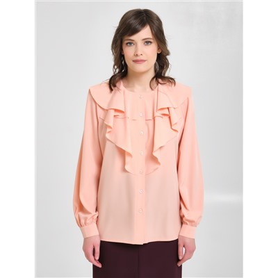 Блузка с воланами в персиковом цвете
