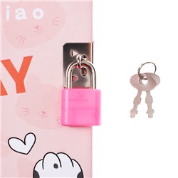 Записная книжка подарочная, 45 листов, линия, на замке, на гребне, Лапки (17,8х13см)