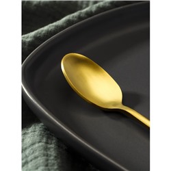 Ложка чайная Magistro «Оску базис», длина 15 см, нержавеющая сталь, золотистая