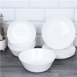 Столовый набор 13 предметов Евро белый  FLMLQP13 75675 (WHITE) (уп 4)