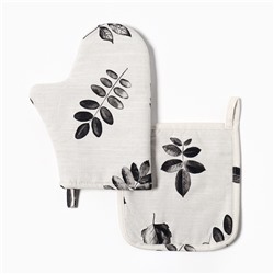 Кухонный набор «Этель» Impression: варежка 20×27 см, прихватка 19×19 см, 100% хлопок, 210 г/м²