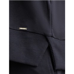 Свободный свитшот с принтом и разрезами из эластичного футера двухнитки без начеса