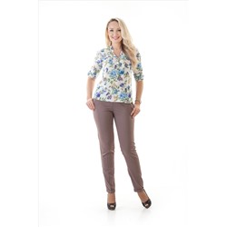 Женские летние брюки Вискоза зауженные какао