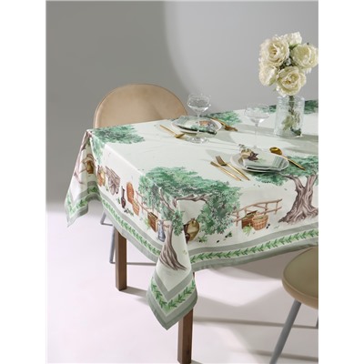 Кухонный набор «Этель» Olivia, скатерть 110×145±3 см, салфетки 40×40 см-4 шт., 100% хлопок