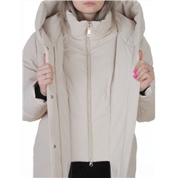 8836 LT. BEIGE Пальто зимнее женское (150 гр. холлофайбер)