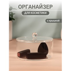 Органайзер для хранения, с крышкой, 14 × 14 × 9,3 см, цвет прозрачный