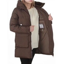 8379 BROWN Куртка зимняя женская (200 гр. холлофайбер)