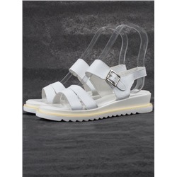 08-PEXL76-1 WHITE Босоножки женские (натуральная кожа)