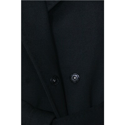 ШЕРСТЯНОЕ ПАЛЬТО В СТИЛЕ MAX MARA, ЧЁРНОЕ. АРТ. 1008