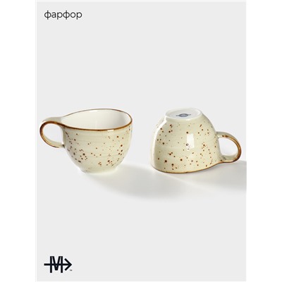 Кружки Magistro Mediterana, набор 2 шт.: 250 мл, фарфор, бежевые