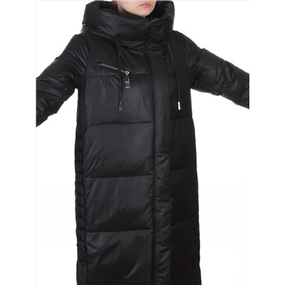 8310 BLACK Пальто зимнее женское (200 гр. холлофайбер)