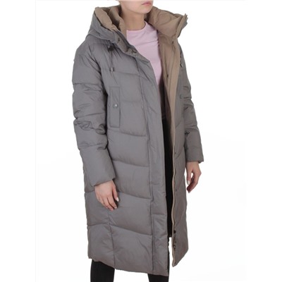 8867 GRAY Пальто зимнее женское (200 гр. холлофайбер)