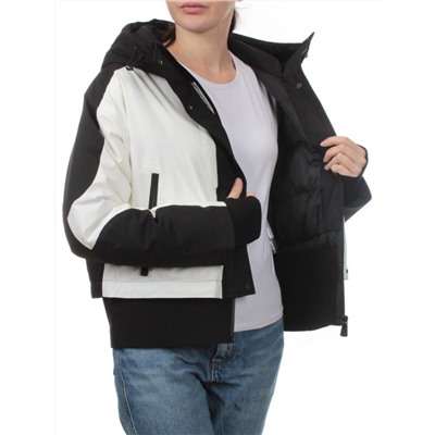 H24-381 BLACK WHITE Куртка зимняя женская (80% пух / 20% перо) M - 44 российский