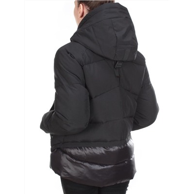 21068 BLACK Куртка зимняя женская FLANCE ROSE (200 гр. холлофайбера)