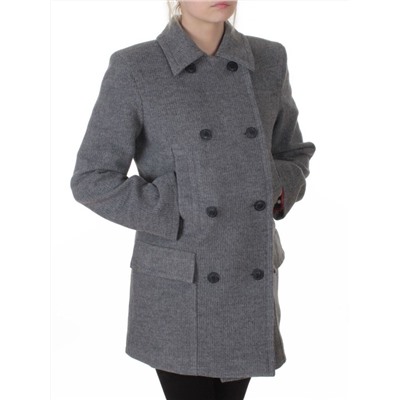 NWa0137-1 GRAY Полупальто демисезонное женское (шерсть)